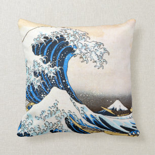 Coussin La Grande Vague au large de Kanagawa, Hokusai