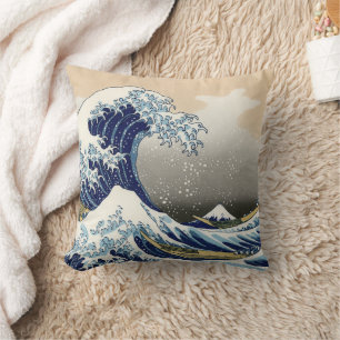Coussin La Grande Vague de Kanagawa Hokusai