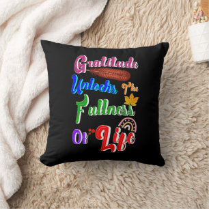Coussin La Gratitude Déverrouille Toute La Vie