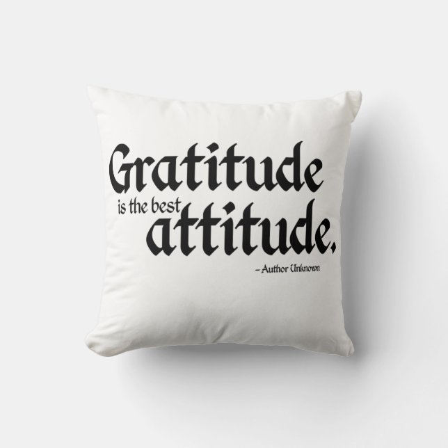 Coussin La gratitude est la meilleure attitude (Recto)