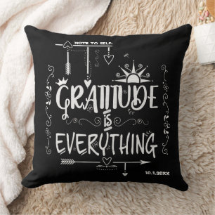 Coussin La gratitude est tout 🖤 tableau de bord