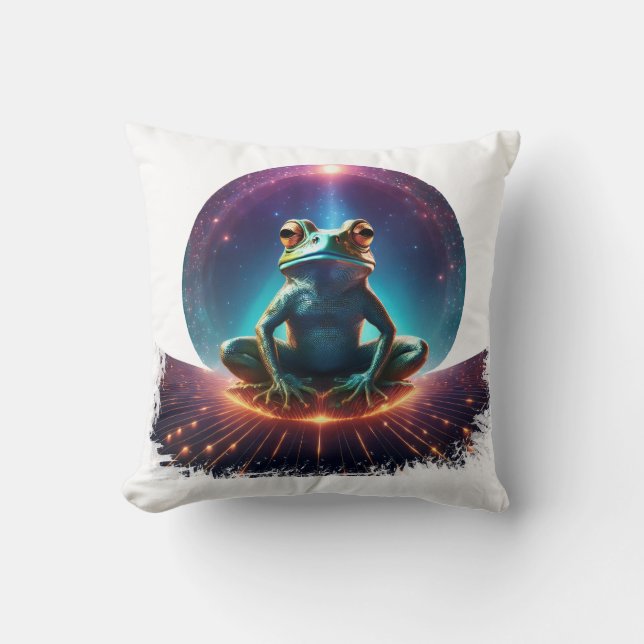 Coussin La grenouille dans le lotus pose sur un astéroïde  (Recto)