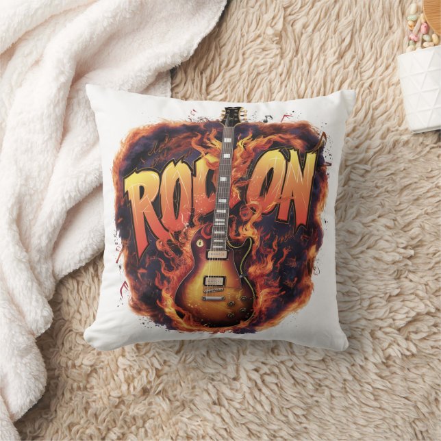 Coussin La guitare enflamme la passion dans la célébration (Couverture)