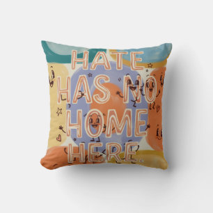Coussin La haine n'a pas sa place ici, illustration de car