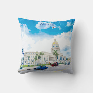 Coussin La Havane, Cuba - Âme Classique Vintage