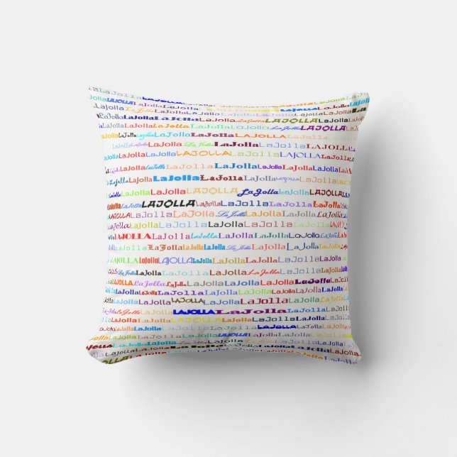 Coussin La Jolla Texte Design II Jouer l'oreiller (Recto)