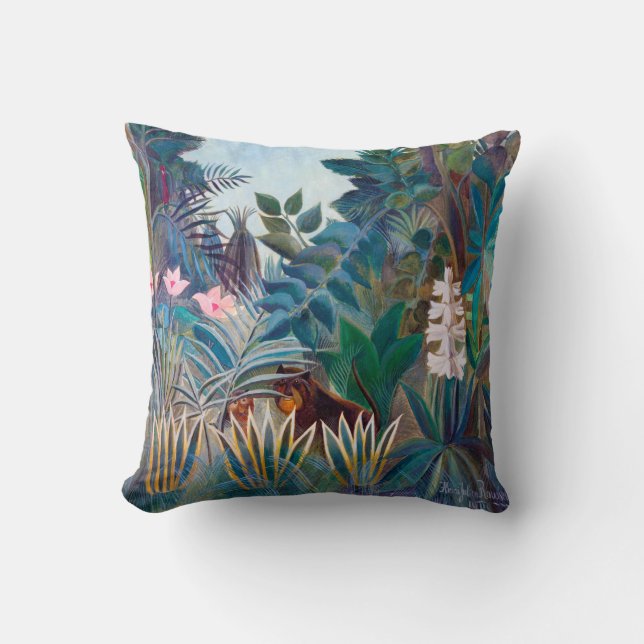 Coussin La jungle équatoriale, Rousseau (Recto)
