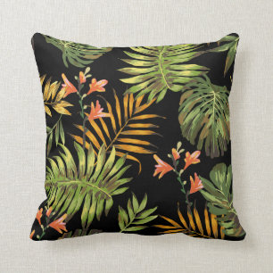 Coussin La ketmie tropicale fleurit le carreau décoratif