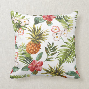 Coussin La ketmie tropicale fleurit le carreau décoratif