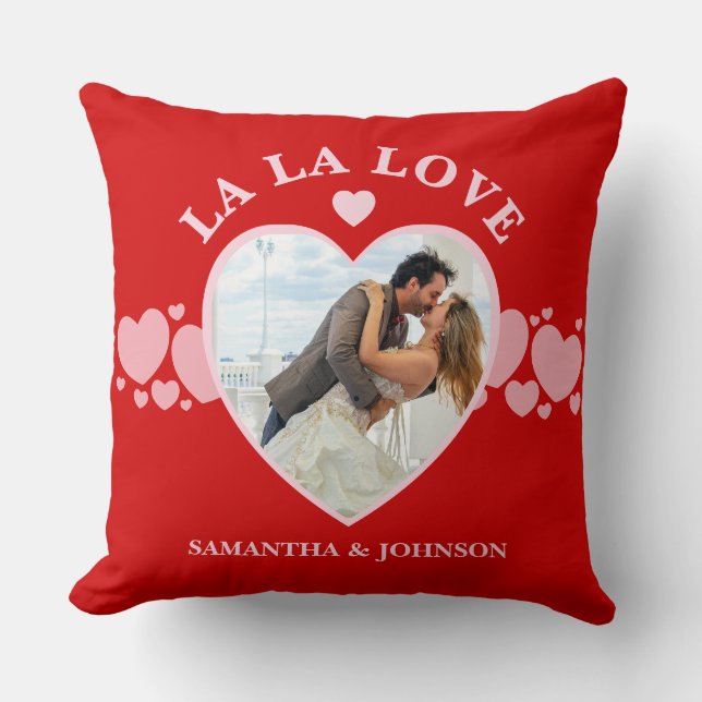 Coussin La La Love Valentine’s Day Couple Photo (Recto)