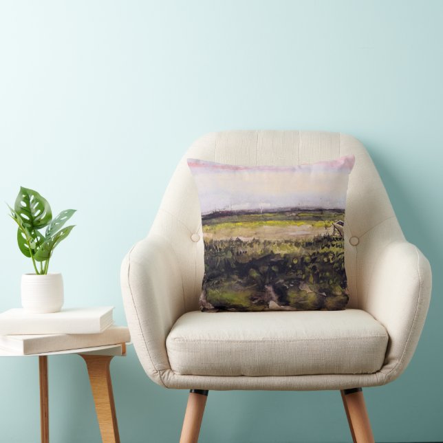 Coussin La lande avec une brouette par Vincent van Gogh (Chaise)
