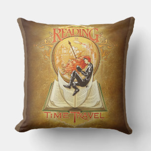 Coussin La lecture est un voyage dans le temps