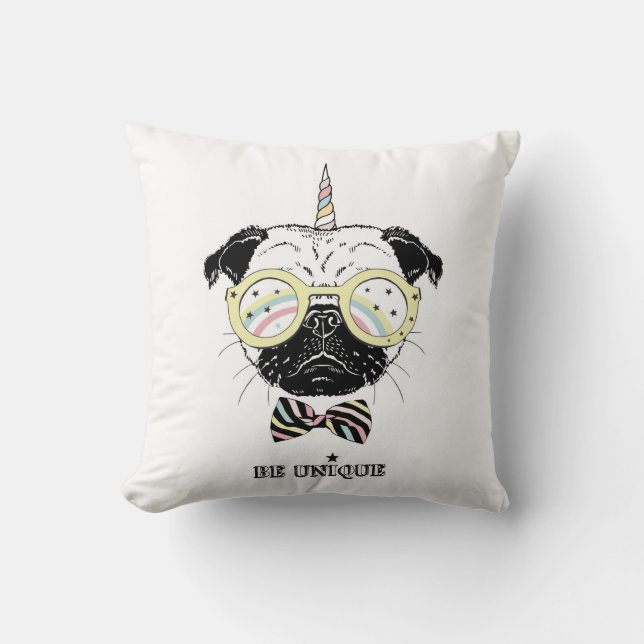 Coussin La licorne de carlin | soit unique (Recto)