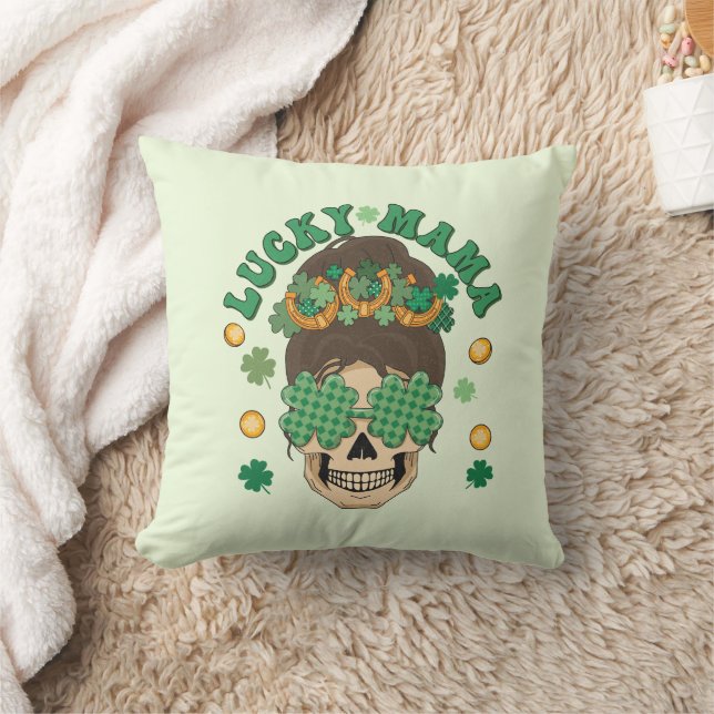 Coussin La Lucky Mama Skeleton de St. Patrick (Couverture)