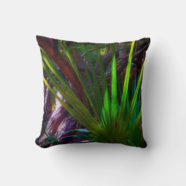Coussin La lumière arrive à la forêt. (Recto)