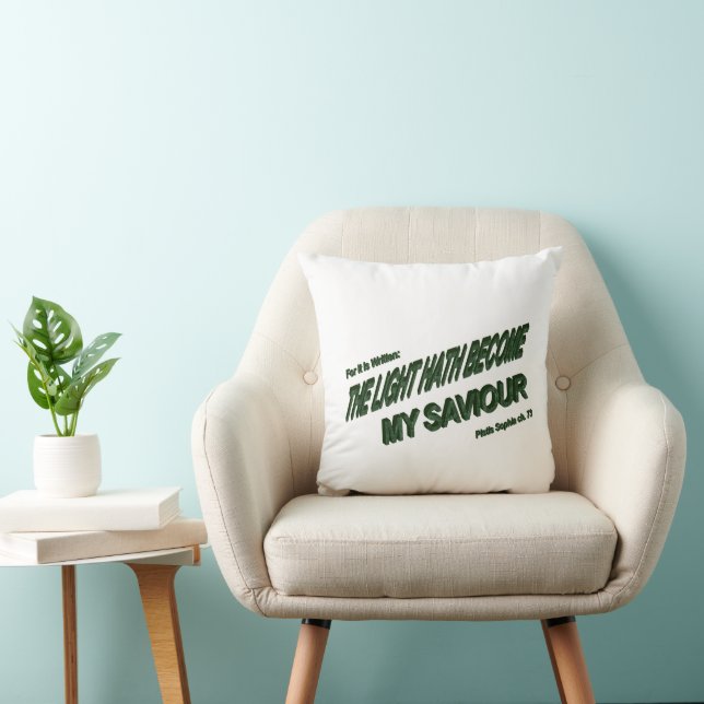 Coussin La Lumière Est Devenue Mon Sauveur - Vert (Chaise)