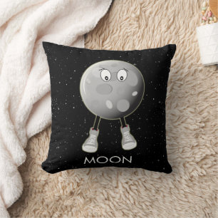 Coussin La Lune et les étoiles dans l'espace