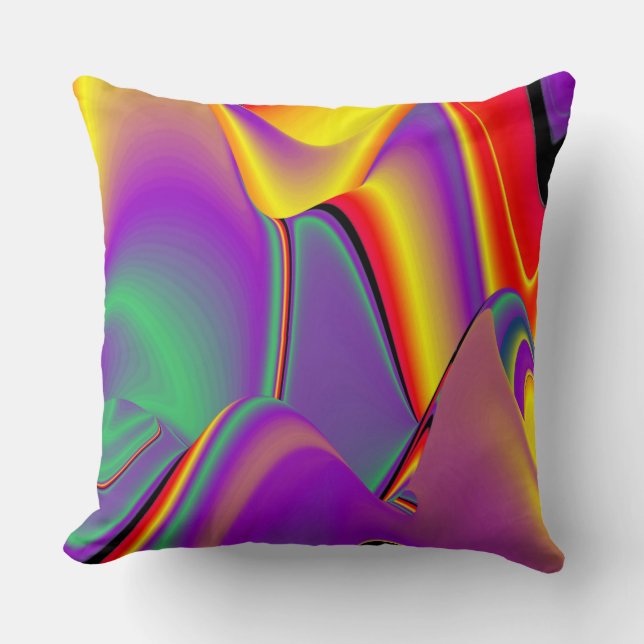 Coussin La magie des couleurs Abstrait Rainbowart 3D (Recto)