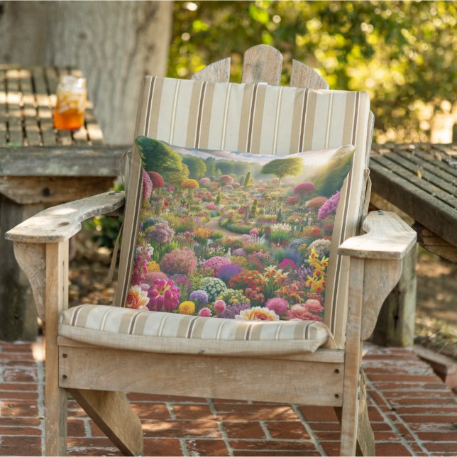 Coussin La magie des fleurs - un paradis des couleurs (Chaise)
