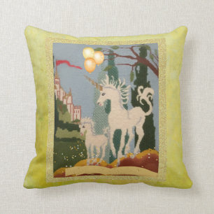 COUSSIN LA MAGIE DES UNICORNES ET DE NEEDLEPOINT