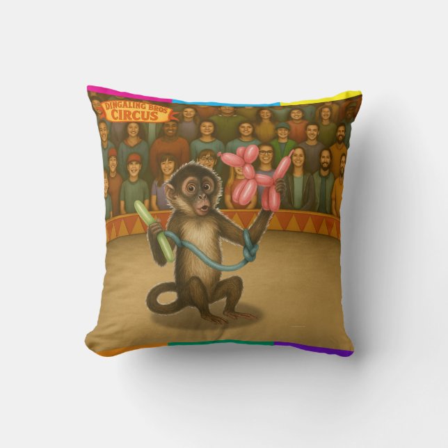 Coussin La magie du singe en ballon de Spike (Recto)