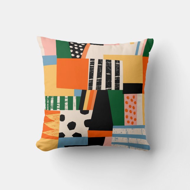 Coussin La main a dessiné différentes formes. Abstrait con (Recto)