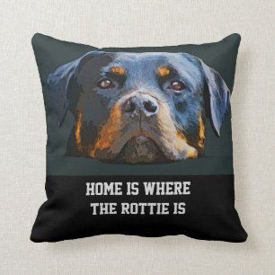 Coussin La maison de citation de chien de rottweiler est