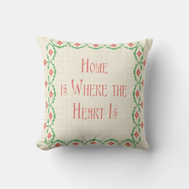 Coussin La maison est où le coeur est (Recto)
