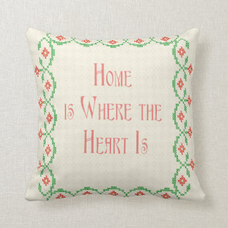 Coussin La maison est où le coeur est