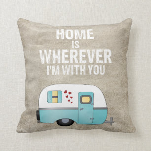 Coussin La maison est partout où je suis avec toi Camper