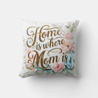Coussin La maison où maman est - Floral
