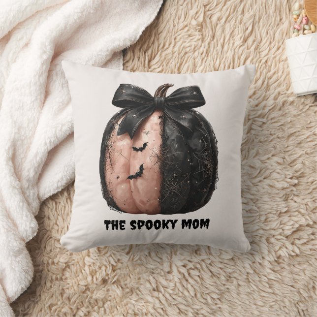 Coussin La maman Éffrayante Citrouille d'Halloween (Couverture)