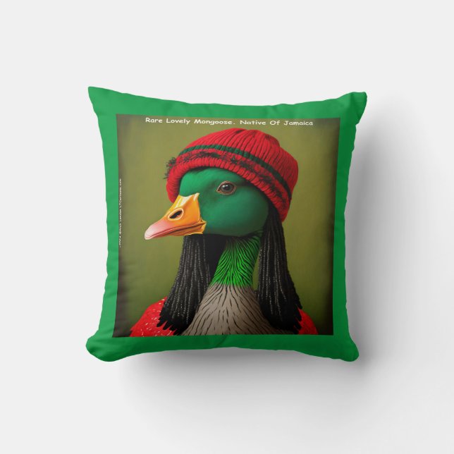 Coussin La Mangouste Volante de Reggae de Jamaïque (Recto)