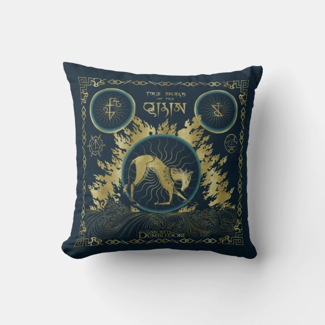 Coussin La marche de la Tapisserie d'eau dorée de Qilin (Recto)