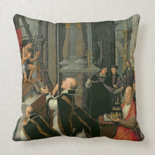 Coussin La masse de St Gregory (huile sur la toile)