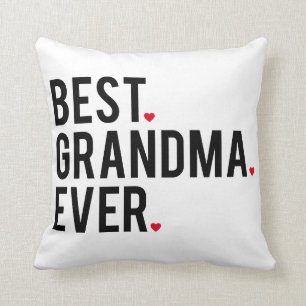 Coussin la meilleure grand-maman jamais, art de mot,