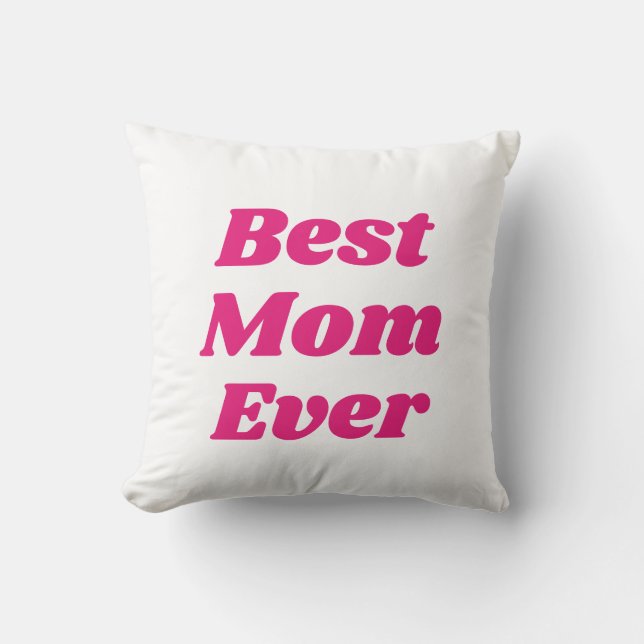 Coussin La meilleure maman rose  (Recto)