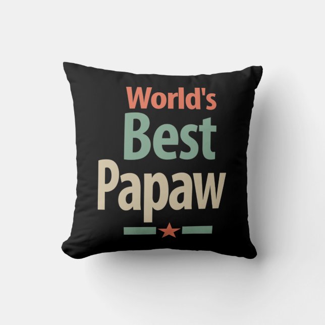 Coussin La meilleure papaye du monde | Cadeau Père (Recto)