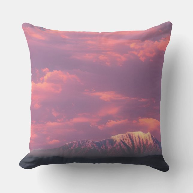 Coussin La mer des nuages roses (Recto)