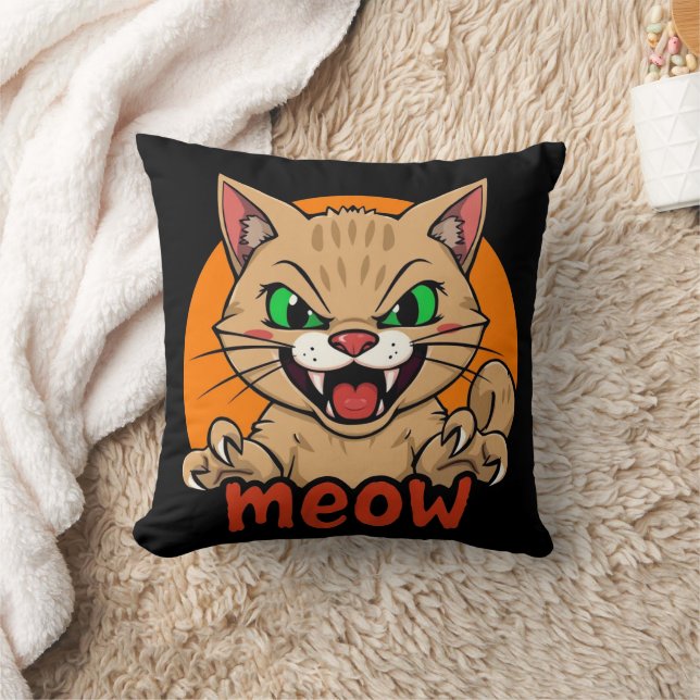 Coussin "La mienne Terrifiante : le chat à la pomme" (Couverture)