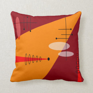 Coussin La moitié du siècle #89 atomique inspiré moderne