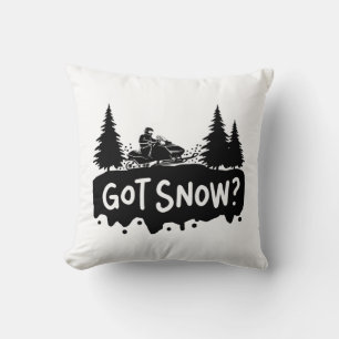 Coussin La motoneige - la neige est tombée