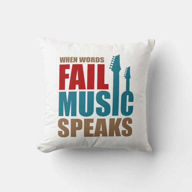 Coussin La musique parle typo (Recto)