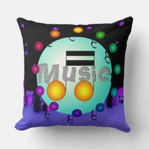 Coussin La musique repose les bandes musicales de DJs de