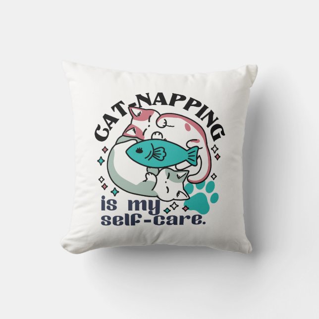 Coussin La Nappage De Chats Est Mon Soin Personnel : Chats (Recto)