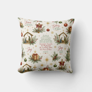 Coussin La Nativité de Noël Se souvenir de la naissance