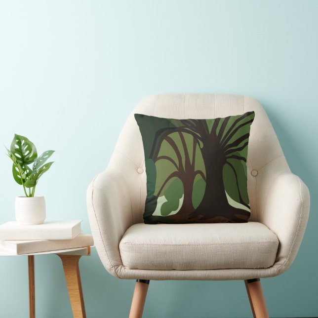 Coussin La nature botanique des arbres (Chaise)