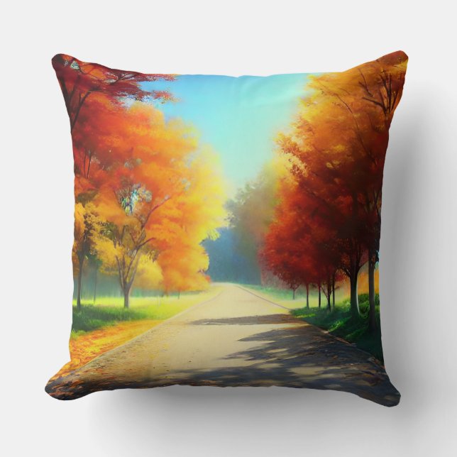 Coussin La nature Les arbres d'automne dans la forêt (Recto)