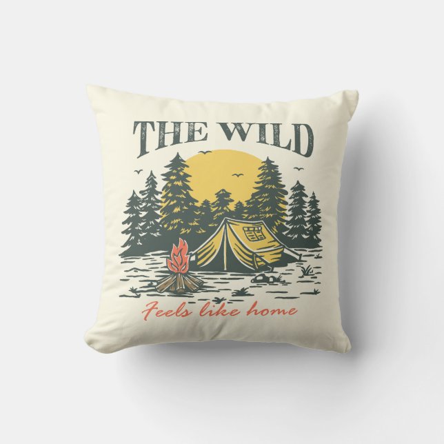 Coussin La nature sauvage ressemble à la maison (Recto)