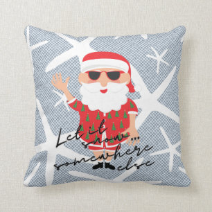Coussin La neige amusante Floride Noël Père Noël